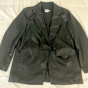 Faux Leather Coat Black - Princess Polly US2, AU/UK6, EU34